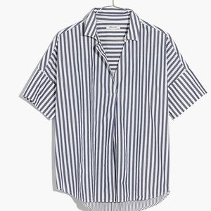 Madewell Striped Courier Button-Back Shirt
